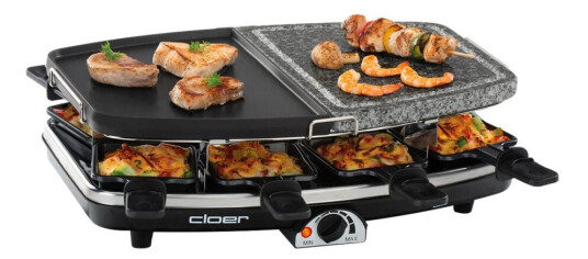 Cloer 6435 Raclette/Grill/Varm Stein 1,2 Kw Cloer 6435 Raclette/Grill/Varm Stein 1,2 Kw