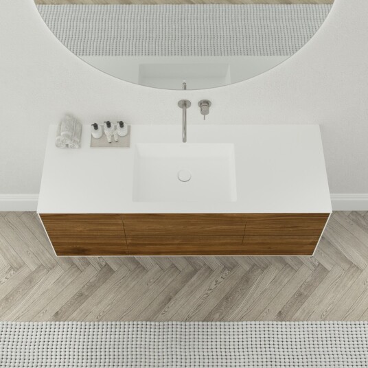 Copenhagen Chic 140 MKII isbrehvit Corian® med amerikansk valnøtt