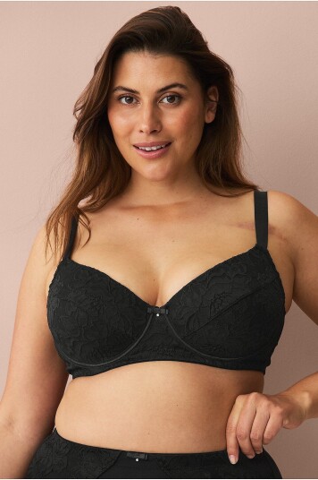 Ellos Plus Collection Polstre spile BH Brielle i blonder Svart