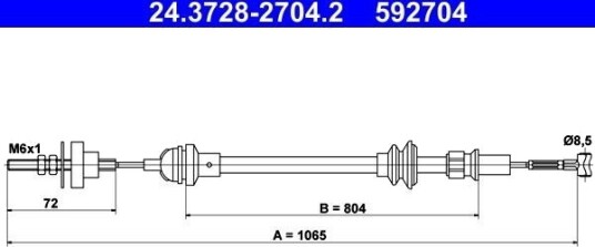 Clutchkabel ATE 24.3728-2704.2