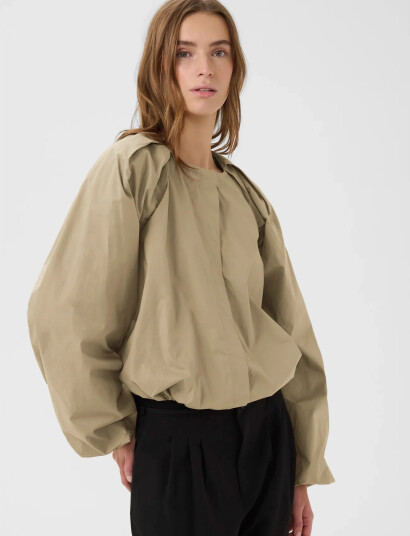 Karen By Simonsen Kbenya Balloon Blouse   Beige   34