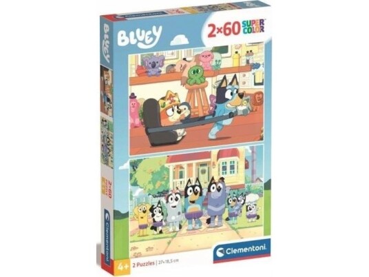 Clementoni Jigsaw Puzzle Super Color Bluey 2x60pcs. Gulv