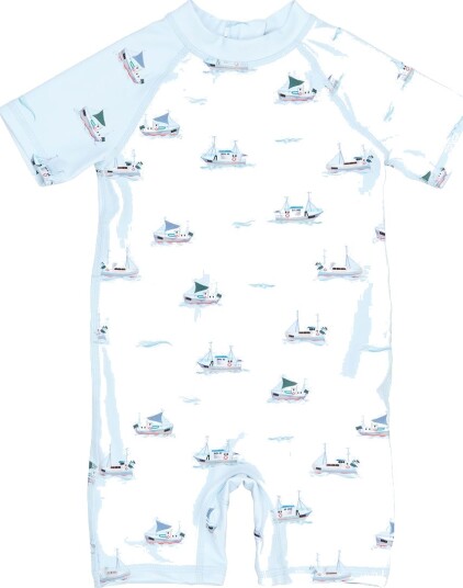 Petit Piao Ppemmet S_S Swim Jumpsuit   Blue   110/116