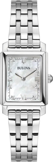 Bulova Sutton Rectangle 96P244 - Dame - 21 mm - Analog - Kvarts urverk - Mineralglas