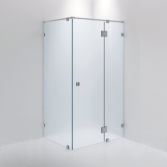 INR Iconic Nordic Rooms Dusjhjørne ARC 15 Måltilpasset Brushed Stainless / Frostet Glass