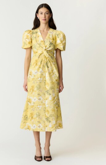 YAS Yasstray Ss Midi Dress Yellow 36 YAS Yasstray Ss Midi Dress Yellow 36