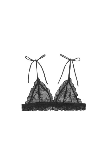 ROTATE Birger Christensen Unpadded Triangle Bralette Black A/B x 70 ROTATE Birger Christensen Unpadded Triangle Bralette Black A/B x 70