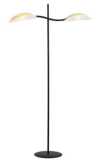 Lotus LP2 Hvit/Gull gulvlampe Ø12 cm E14 230V uten lyskilde