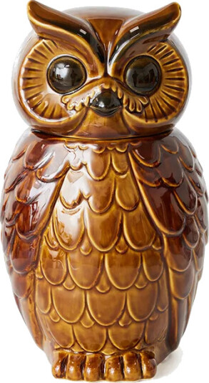 HKliving Keramisk owl oppbevaringskrukke Roasted HKliving Keramisk owl oppbevaringskrukke Roasted
