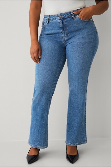 Ellos Plus collection Boot cut jeans Blå
