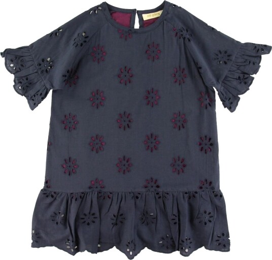 Soft Kjole Lagre Anthracite m. Blomster Soft 4 år 104 Kjole Grå