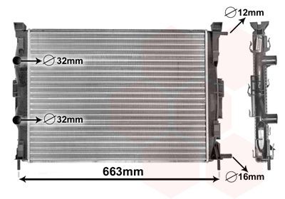 Radiator VAN WEZEL 43002307 Radiator VAN WEZEL 43002307
