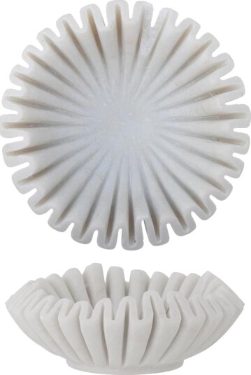 Bloomingville Harmonia dekorasjonsskål Ø17 cm White marble
