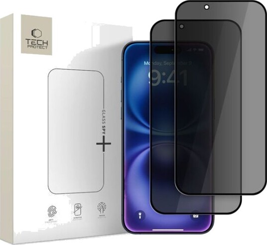 Tech-Protect Glass Spy+ 2-pack Personvernglass til iPhone 17 Air