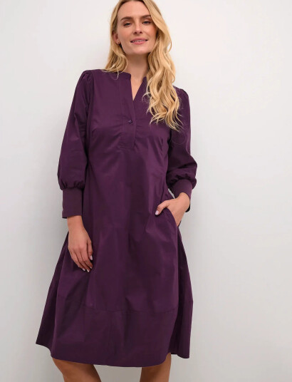Culture Cuantoinett 3/4 Sleeve Dress - Purple - S Culture Cuantoinett 3/4 Sleeve Dress - Purple - S