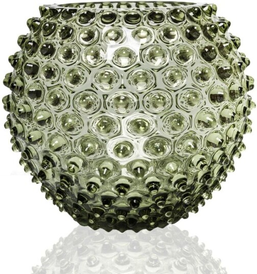 Anna Von Lipa Hobnail Globe Vase 18 cm Olivegreen