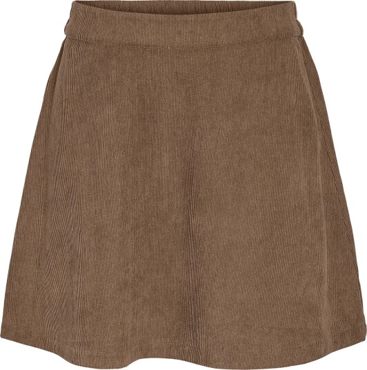 NOISY MAY Nmcaron Mw Corduroy Elastic Skirt   Brown   XL