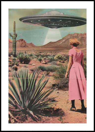 Desert UFO Encounter Plakat / 70x100