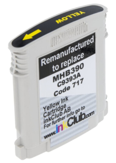 inkClub MHB390 Blekkpatron, erstatter HP 88XL, gul, 1.540 sider