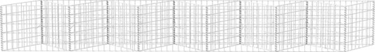Gabionkurv galvanisert stål 300x30x50 cm