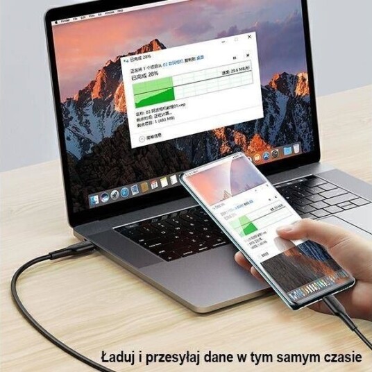 Usb-Kabel Usams Usb-A Til Usb-C 1,2 M Svart 112230