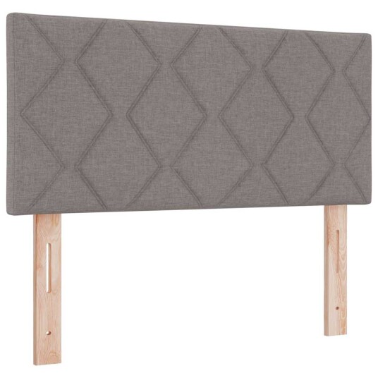 Box Spring Seng med Madrass Taupe 90x200 cm Tøy