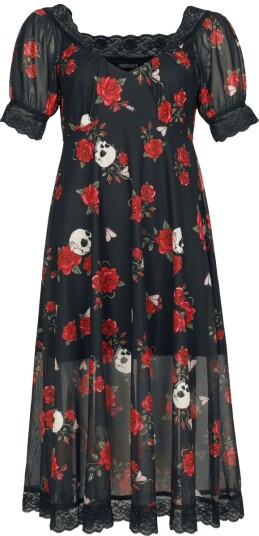 Jawbreaker Rockabilly Middellang kjole Lace Panel Midi Kjole XS til XXL Damer flerfarget Jawbreaker Rockabilly Middellang kjole Lace Panel Midi Kjole XS til XXL Damer flerfarget