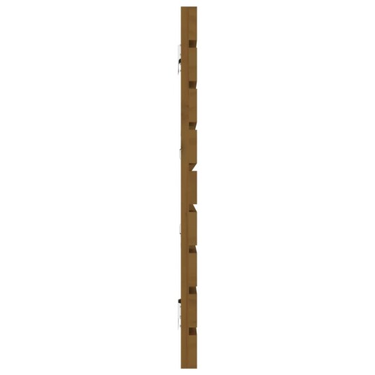vidaXL Veggmontert hodegavl honningbrun 166x3x63 cm heltre furu