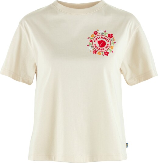 Fjellreven Women"s Fjällblomster Logo T-shirt Chalk White XS