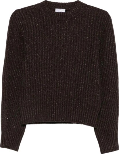 Brunello Cucinelli Dame Strikkevarer Brun M,