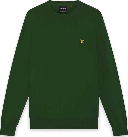 Lyle & Scott Cotton Merino Crew Neck Jumper Green XXL
