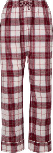 Hunkemöller Tall Flannel pysjamasbukse Hvit