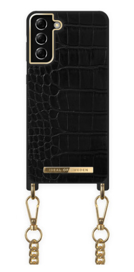 Ideal Of Sweden Statement Necklace Case Jet Black Croco