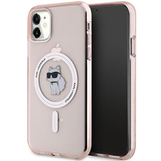 Karl Lagerfeld MagSafe Mobildeksel for iPhone 11/XR Choupette Rosa Hardcase