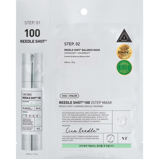 Vt Cosmetics Mild Reedle Shot 100 2-step Mask Vt Cosmetics Mild Reedle Shot 100 2-step Mask
