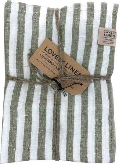 Lovely Linen Kjøkkenhåndkle Misty i vasket lin Grønn Lovely Linen Kjøkkenhåndkle Misty i vasket lin Grønn