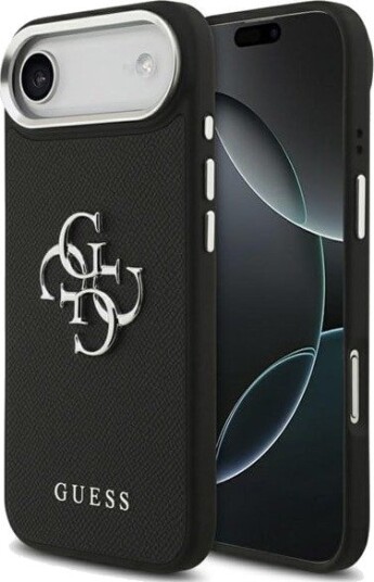 GUESS Grained Big 4G Classic Logo case for iPhone Air - black