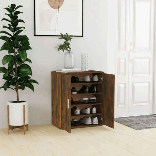 vidaXL Skohylle r?kt eik 60x35x70 cm konstruert tre