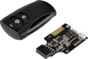 SilverStone ES02-USB - Fjernstyrt strømsvitsj - svart