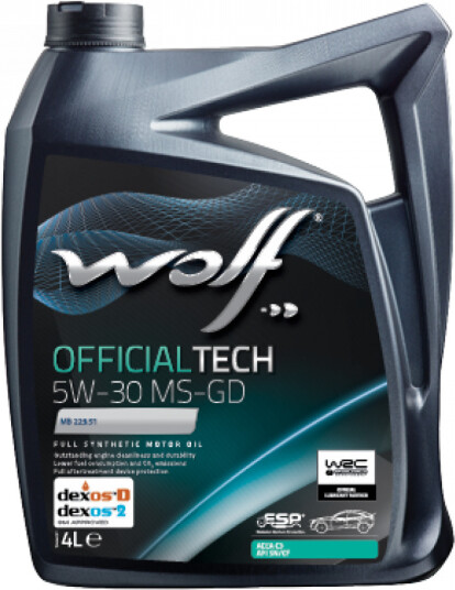 Motorolje WOLF OFFICIALTECH 5W30 MS-GD 4L