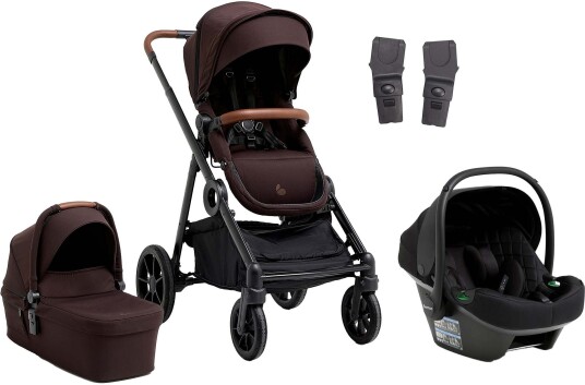 Beemoo Pro Multi 2 Duovogn inkl Route i-Size Babybilstol Espresso Brown/Black Stone
