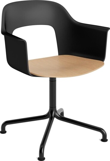 Hay Layout 252 spisestol med armlener og svingbar eik/ Sort
