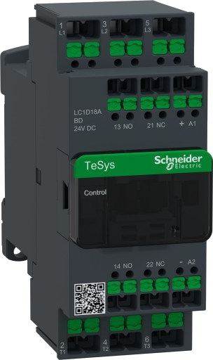 Schneider Electric Kontaktor Deca 18A 3P 24V DC Snap-in, LC1D18ABD