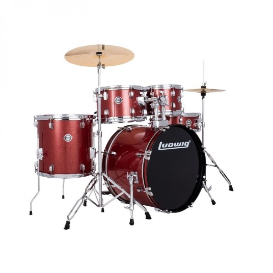 Ludwig Accent 20 Fuse 5pc Drum Kit Red Sparkle Ludwig Accent 20 Fuse 5pc Drum Kit Red Sparkle