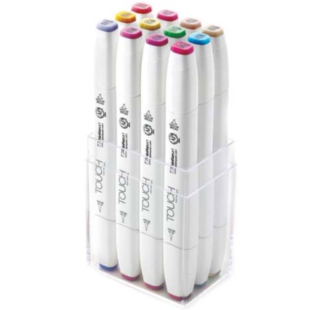 Touch Twin Brush Marker 12-set Pastel Touch Twin Brush Marker 12-set Pastel
