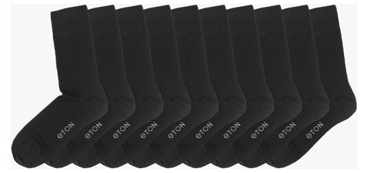 Eton 10-pakk Bomull/Lycra Sokk Sort 45-48 Eton 10-pakk Bomull/Lycra Sokk Sort 45-48