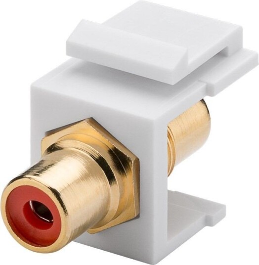 Goobay RCA til RCA kontakt Keystone Rød