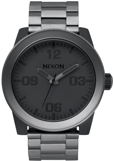 Nixon Herreklokke A3461062 00 The Corporal SS Sort/Stål Ø48 mm Nixon Herreklokke A3461062 00 The Corporal SS Sort/Stål Ø48 mm
