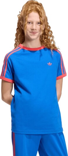 Adidas Originals 3 Stripe Tee   Blue   176
