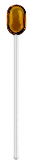 Muurla latteskje glass 15,5 cm Yellow-clear